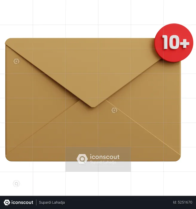 Notificación de mensajes  3D Icon