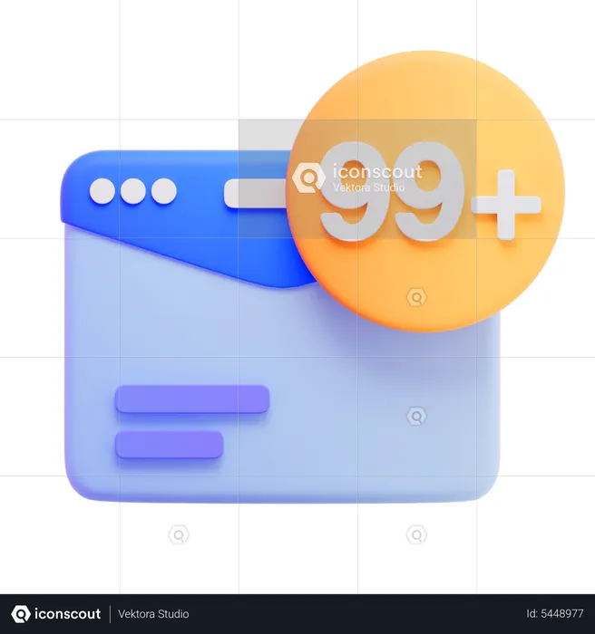 Notificación de mensajes  3D Icon