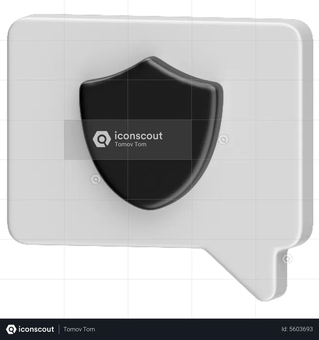 Privacidad del mensaje  3D Icon