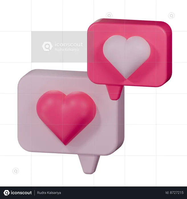 Mensajes de amor  3D Icon