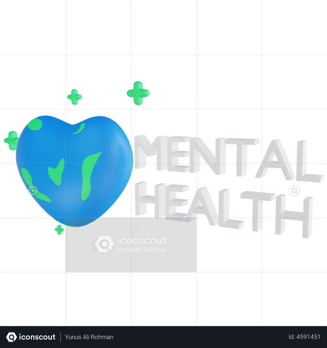 Mental Health Day  3D Illustration