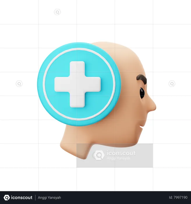Mental Health Sign  3D Icon