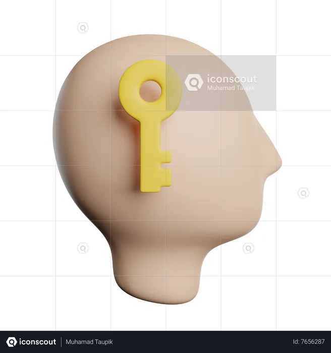 Llave mental  3D Icon