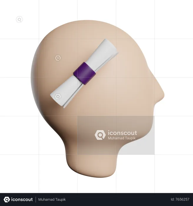 Educação mental  3D Icon