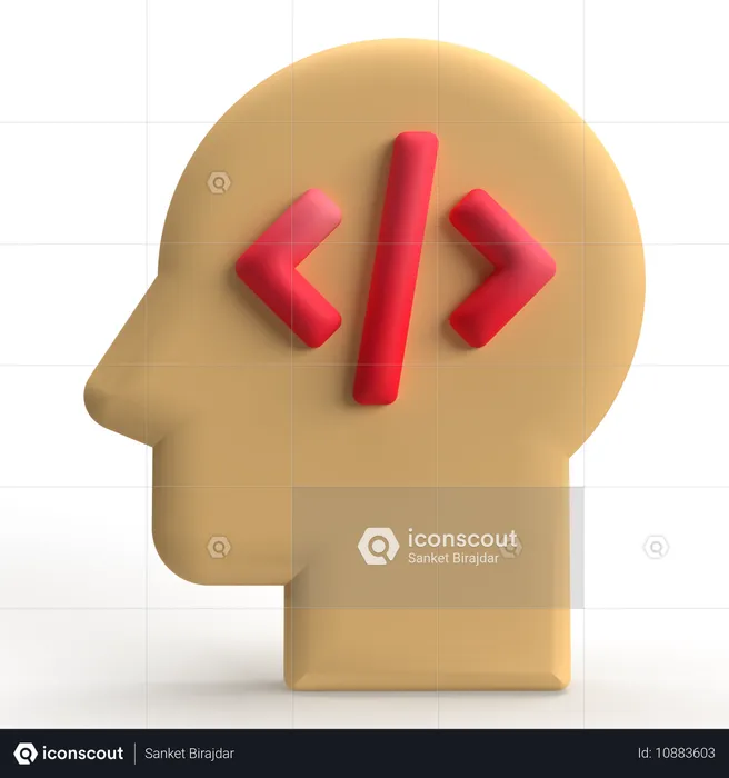 Mente programadora  3D Icon