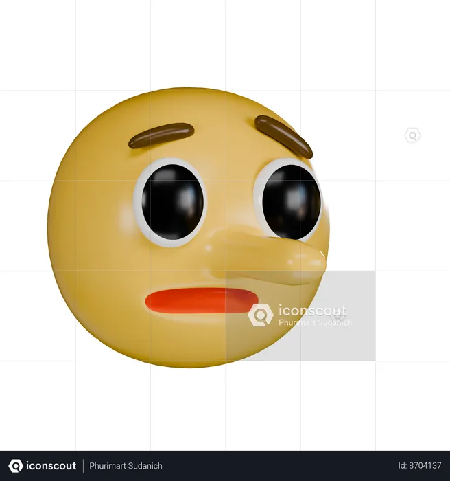 Mentir Emoji 3D Icon