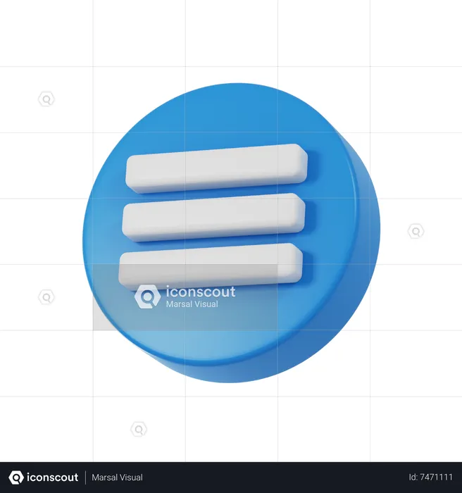 Menu  3D Icon