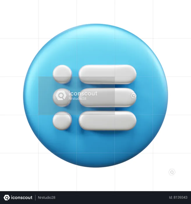 Menu  3D Icon