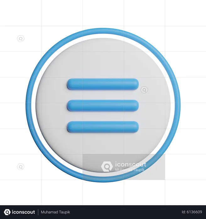 Menu Bar  3D Icon