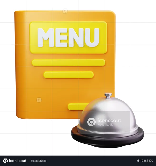 Menu card  3D Icon