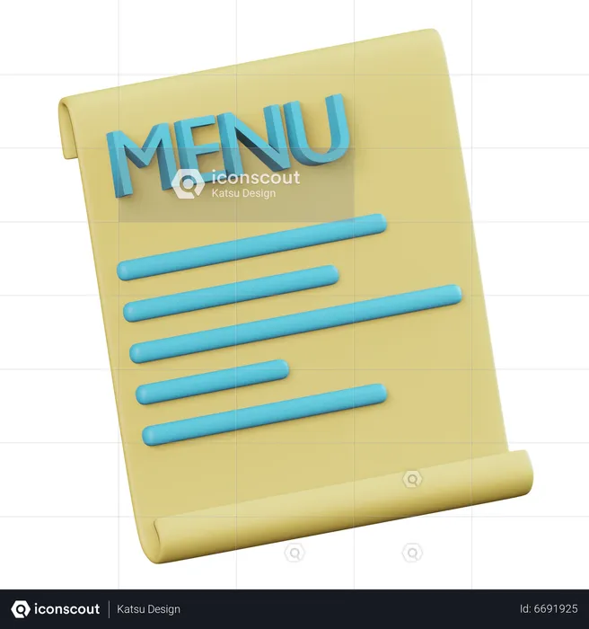 Menús de comida  3D Icon