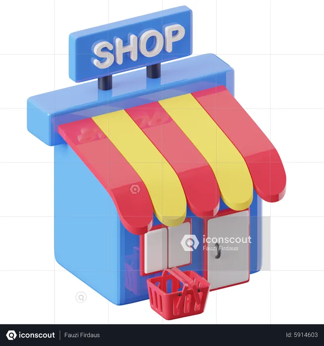 Mercado  3D Icon