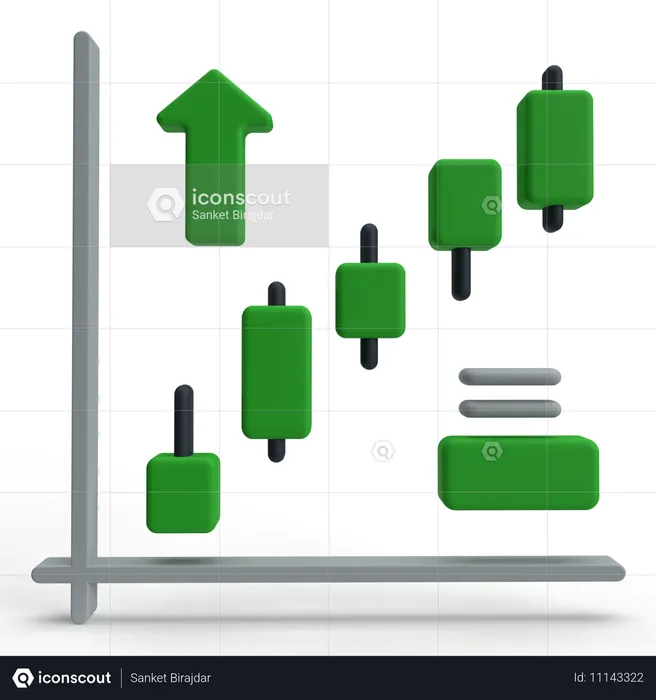 Mercado alcista  3D Icon