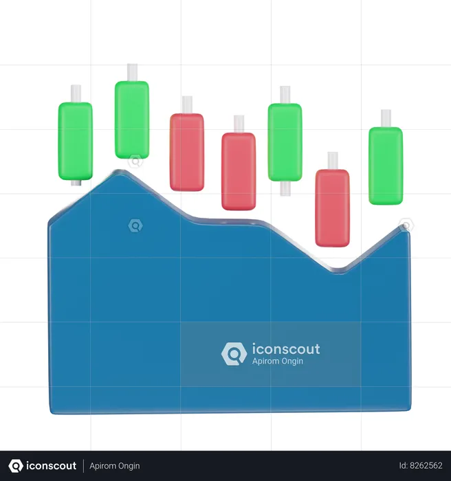 Mercado de ações  3D Icon