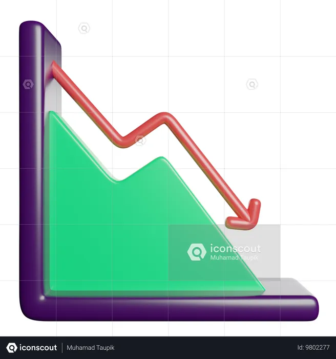 Mercado de ações  3D Icon