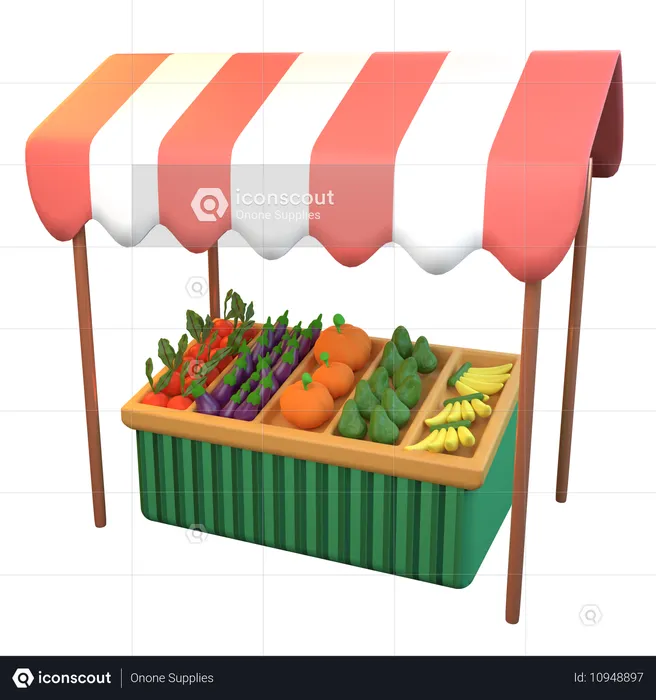 Mercado de fruta  3D Icon