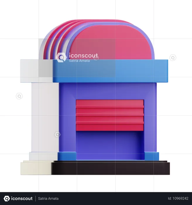 Distribuidor de mercado  3D Icon