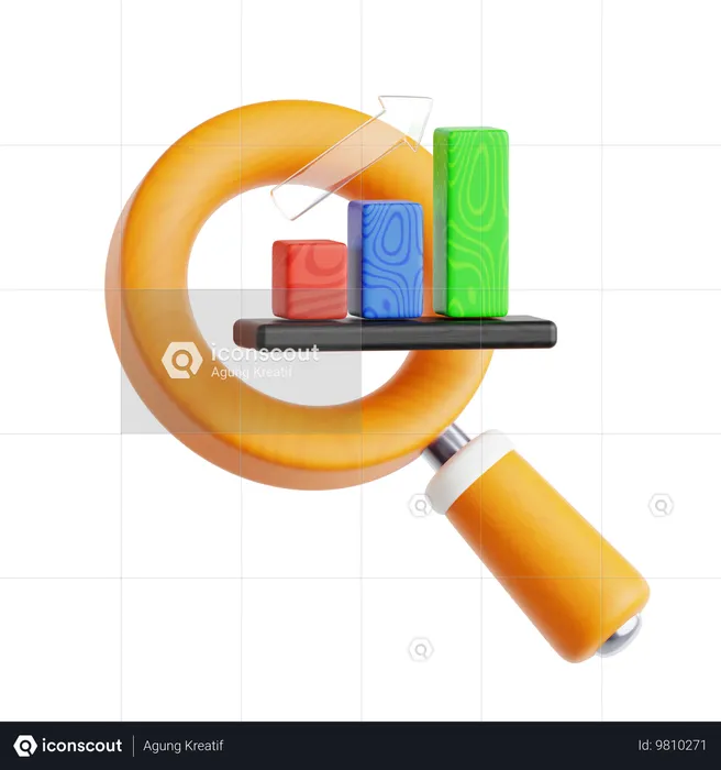 Analitica del mercato  3D Icon