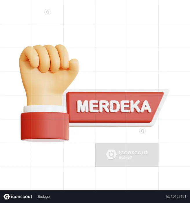 Merdeka  3D Icon
