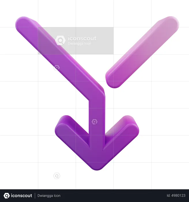 Merge One Arrow  3D Icon