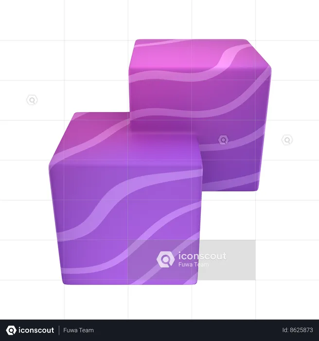 Merged Cubes  3D Icon
