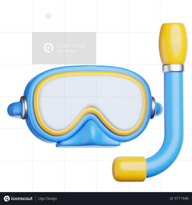 Mergulho com snorkel  3D Icon