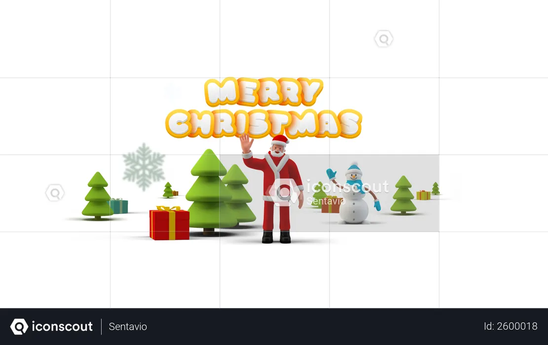 Merry Christmas  3D Illustration