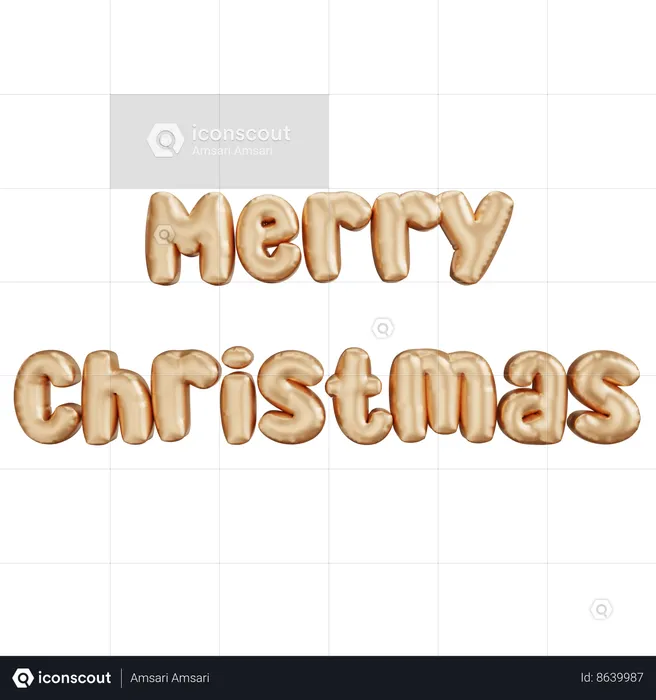 Merry Christmas  3D Icon