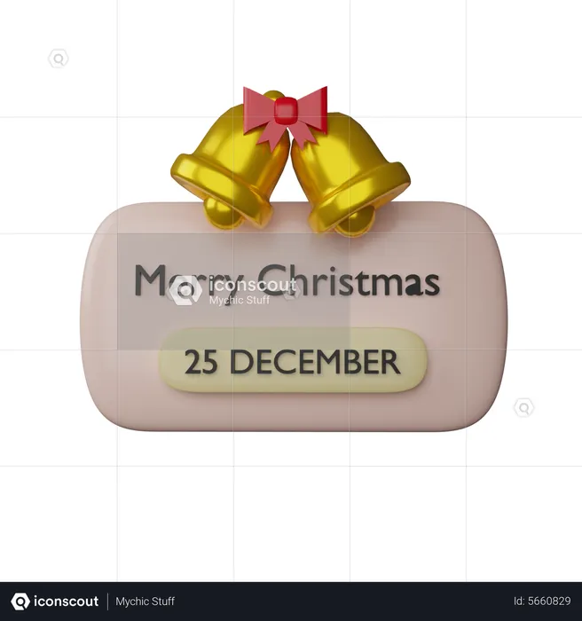 Merry Christmas Board  3D Icon