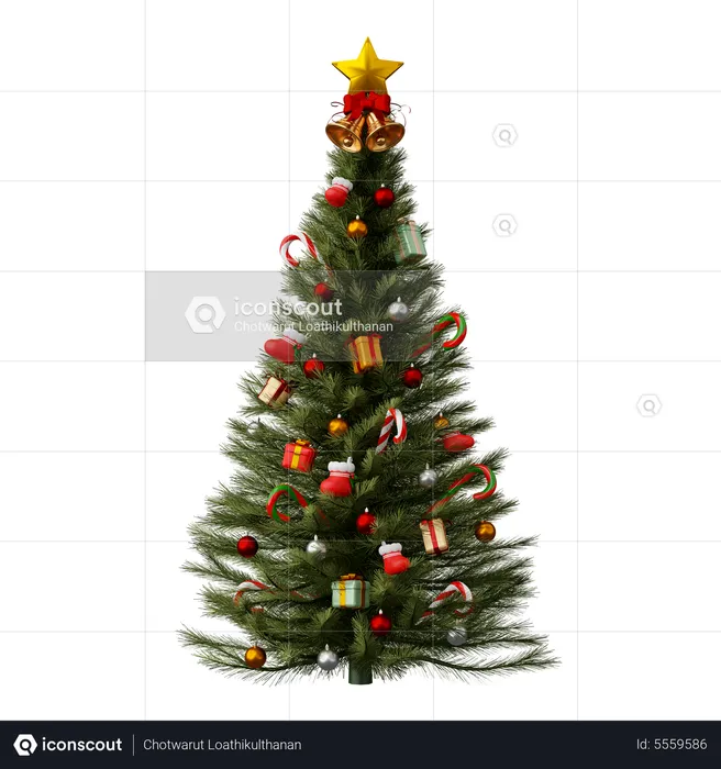 Merry Christmas Tree  3D Icon
