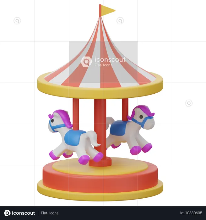 Merry go round  3D Icon