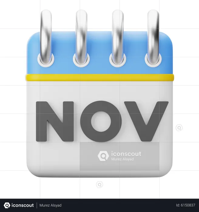 Mes noviembre  3D Icon