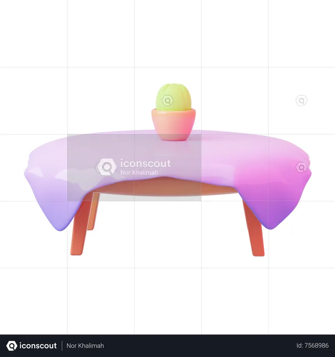 Mesa de centro  3D Icon