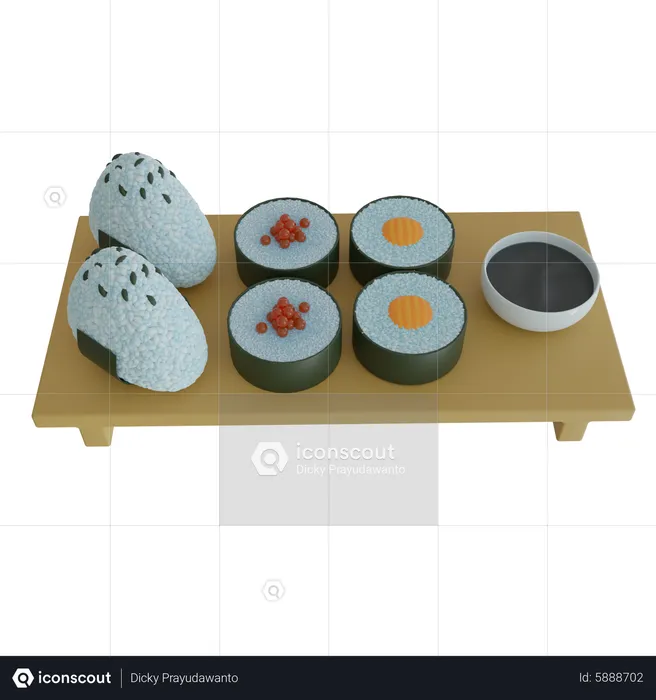 Mesa de comida japonesa  3D Icon