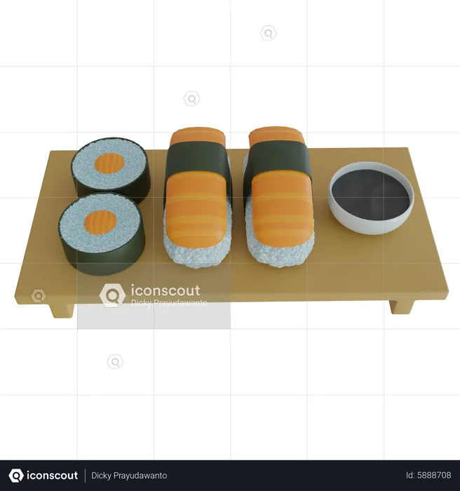 Mesa de comida japonesa  3D Icon