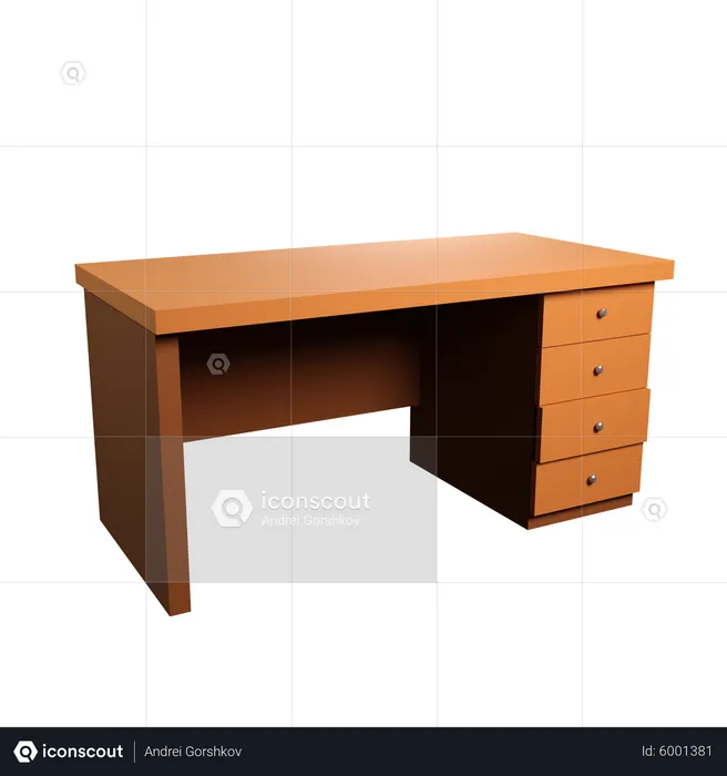 Mesa de escritorio  3D Icon