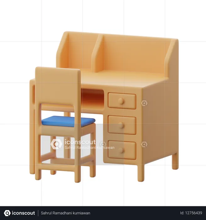 Mesa de estudio  3D Icon