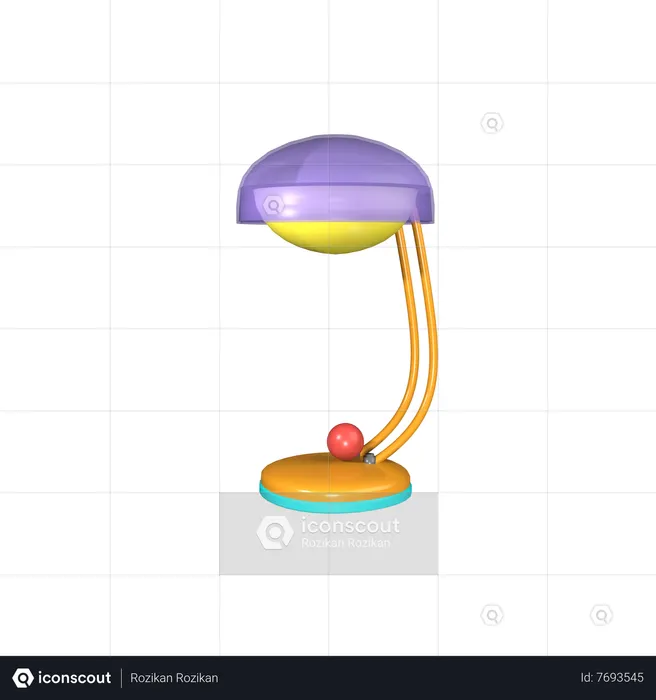 Mesa de Estudo da Lâmpada  3D Icon