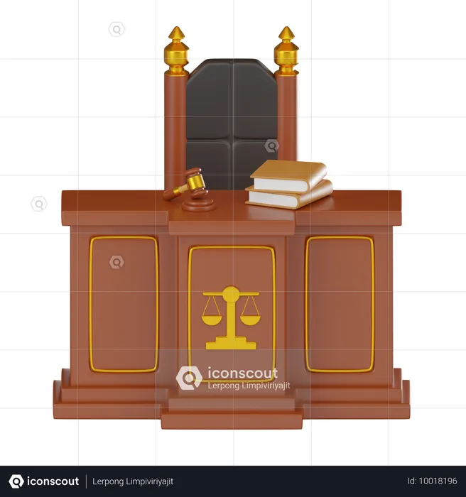 Mesa de jueces  3D Icon