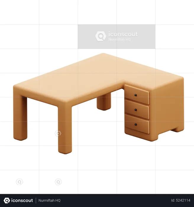 Mesa de trabajo  3D Icon