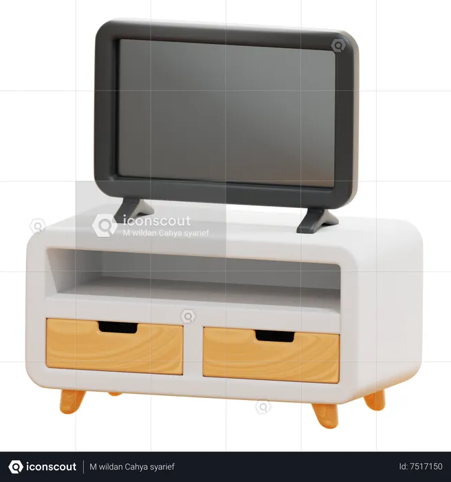 Mesa de televisión  3D Icon