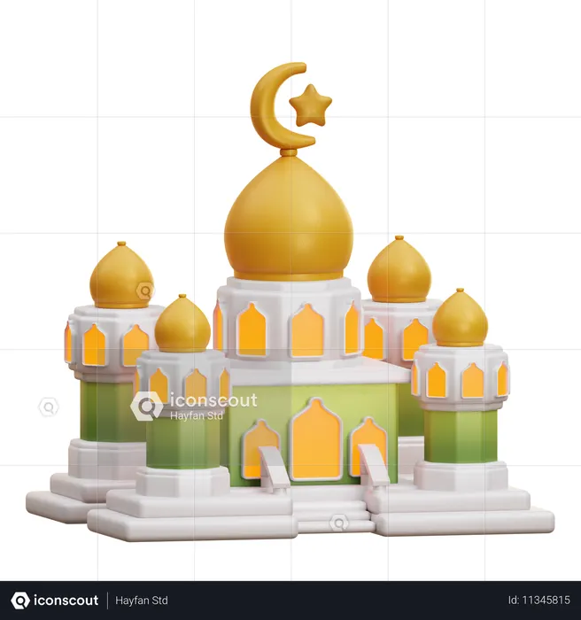 Mesquita do Ramadã  3D Icon