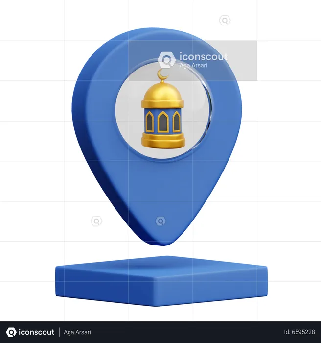 Localização da mesquita  3D Icon