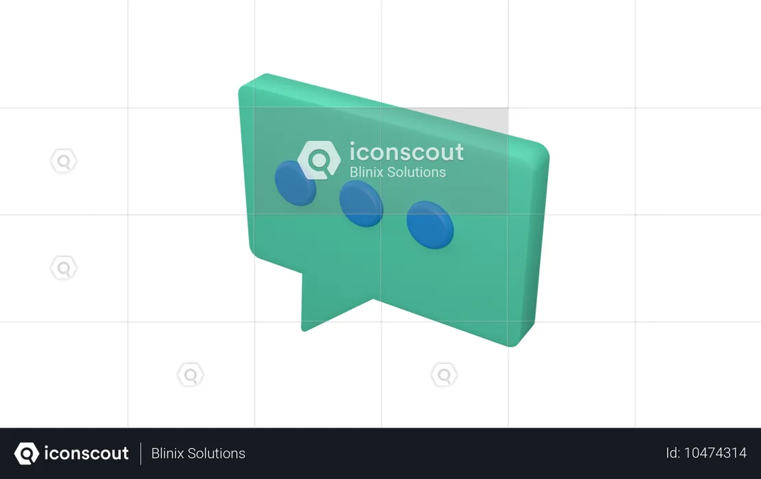 메시지  3D Icon