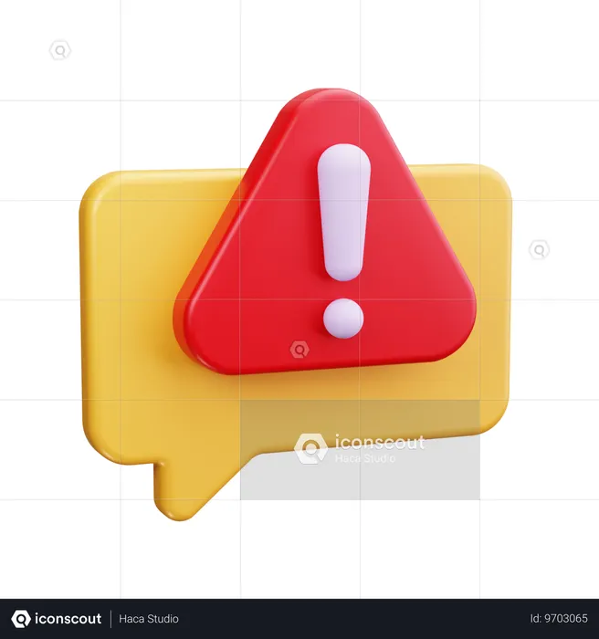 Message Alert  3D Icon