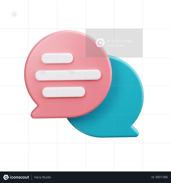 Bulle de message  3D Icon