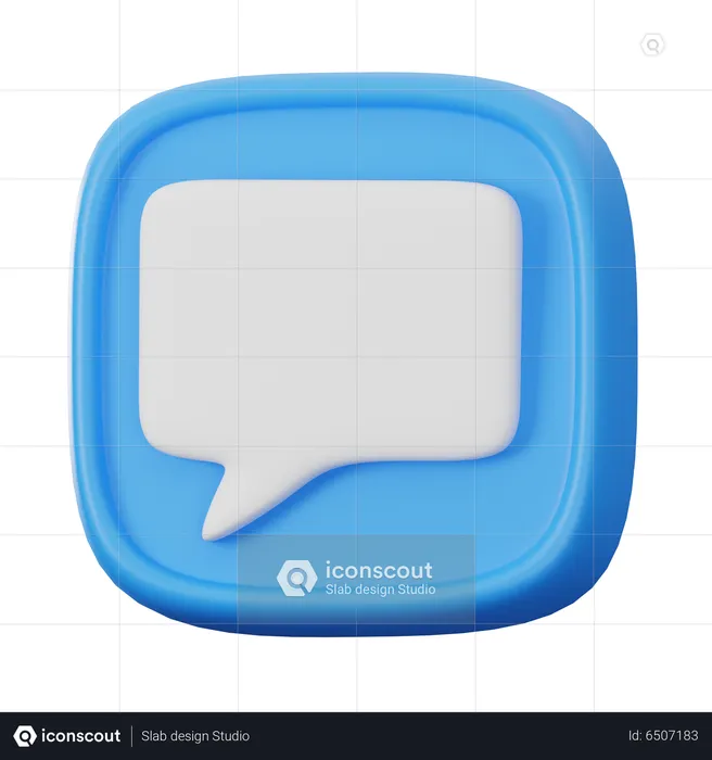 Message Button  3D Icon