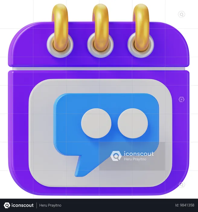 Calendrier des messages  3D Icon