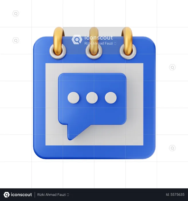 Message Chat Calendar  3D Icon