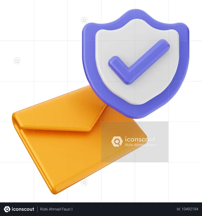 Message de courrier électronique protégé  3D Icon